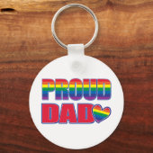 Porte-clés Fier papa - Gay pride (Recto)