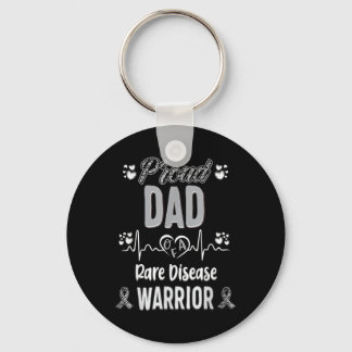 Porte-clés Fier Papa Rare Maladie Guerrier Sensibilisation Ru