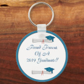 Porte-clés Fier Parent 2019 Porte - clé bleu (Recto)