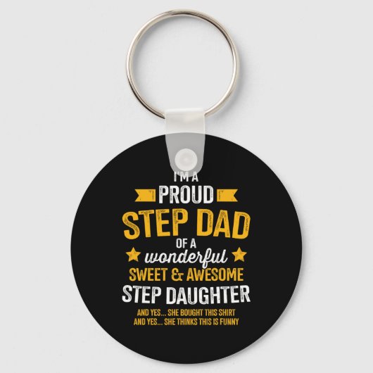 Porte-clés Fier Pas Papa De Fille Pas Fille Fille Fils Da (Recto)