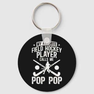 Porte-clés Fier Père de hockey sur gazon d'un joueur de hocke