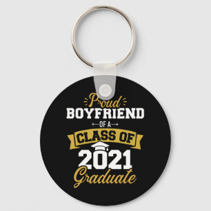 Porte-clés Fier petit ami d'une classe de 2021 diplômé