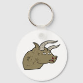 Porte-clés Fierce Angry Bull Head Rustic Wild Animal (Recto)