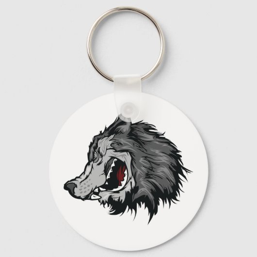 Porte-clés Fierce Wolf Head Bold Wild Animal (Recto)
