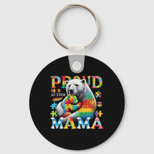Porte-clés Fière autisme Mama Ours Amour Sensibilisation sur 