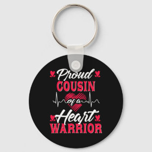 Porte-clés Fière Cousin D'Un Guerrier Du Coeur Sensibilisatio
