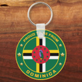 Porte-clés Fière D'Être Dominique (Recto)