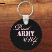 Porte-clés Fière épouse de l'armée (Recto)