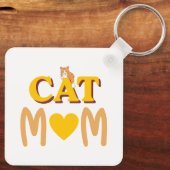 Porte-clés Fière Maman de Chat Fête des Mères (Verso)