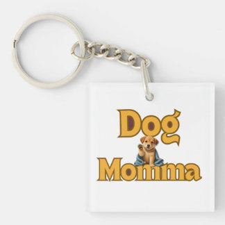 Porte-clés Fière Maman de Chien Fête des Mères Double Face