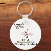 Porte-clés Fière maman d'un étudiant en soins infirmiers (Recto)