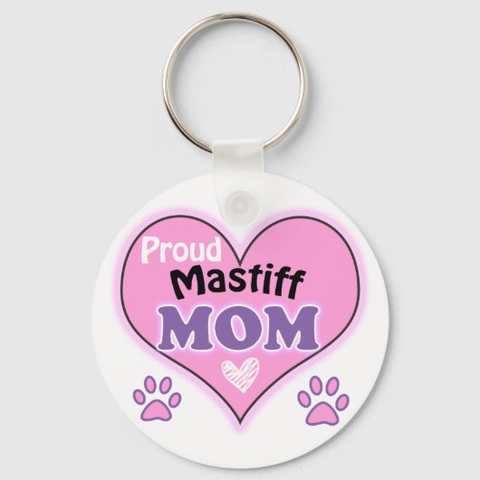 Porte-clés Fière maman Mastiff (Recto)