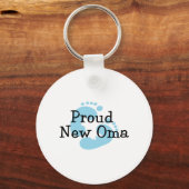 Porte-clés Fière nouvelle Oma bébé garçon Empreintes (Recto)