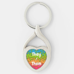 Porte-clés Fière Panromantique Rétro Groovy Bizarre Funky Bul