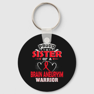 PORTE-CLÉS FIÈRE SOEUR D'UN CERVEAU ANÉURYSME WARRIOR