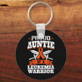 Porte-clés Fière Tante D'Une Leucémie Guerrier Sensibilisatio (Recto)