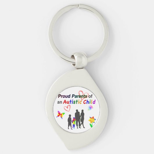 Porte-clés Fiers parents autistes (Devant)