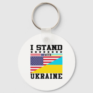 Porte-clés Fierté américaine ukrainienne vintage rétro ukrain