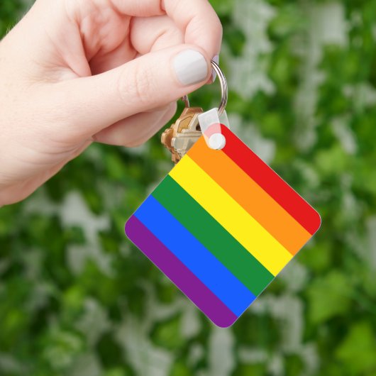 Porte-clés Fierté arc-en-ciel (main)