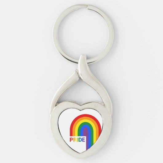 Porte-clés Fierté arc-en-ciel acrylique (Devant)