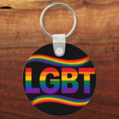 Porte-clés Fierté arc-en-ciel LGBT (Recto)