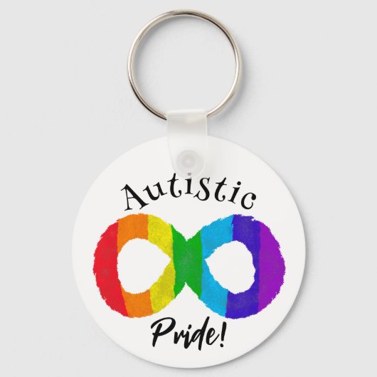 Porte-clés Fierté autistique Neurodiversité Autisme Arc-en-ci (Recto)
