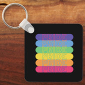 Porte-clés Fierté dans les couleurs arc-en-ciel (Recto)