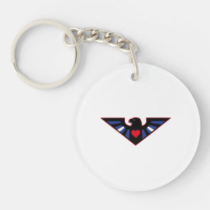 Porte-clés Fierté de l'aigle en cuir
