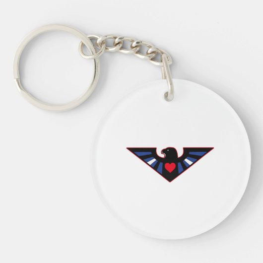 Porte-clés Fierté de l'aigle en cuir (Devant)