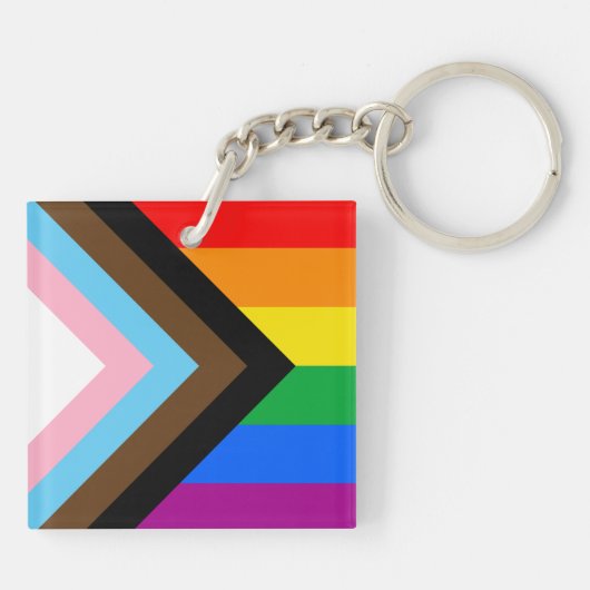 Porte-clés Fierté de progrès LGBTQ+ (Dos)
