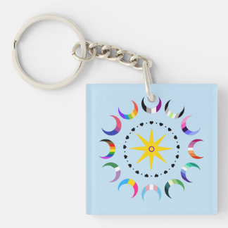 Porte-clés Fierté des croissants de lune de Queer Crescent