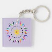 Porte-clés Fierté des croissants de lune de Queer Crescent (Dos)