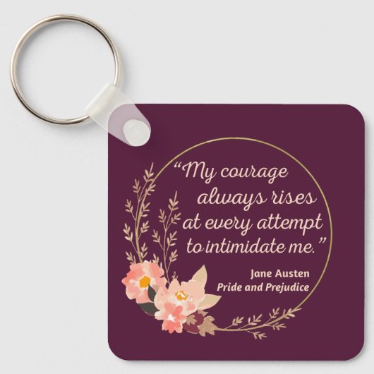 Porte-clés Fierté et préjugés Citation I - Style mignon (Recto)