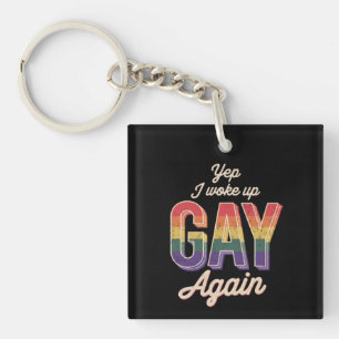 Porte-clés Fierté gay arc-en-ciel s'est réveillé Queer Gay CS