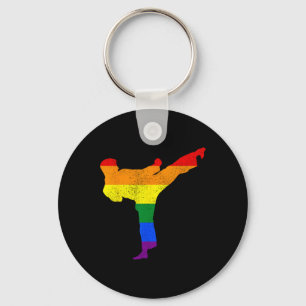 Porte-clés Fierté gay Karaté LGBTQ Art martial de soutien