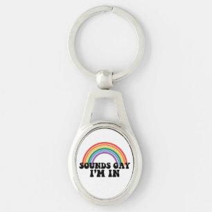 Porte-clés Fierté gay LGBT Arc-en-ciel Sons Gay Je suis dedan
