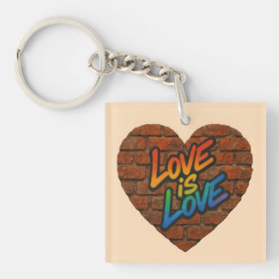 Porte-clés Fierté L'amour coloré est l'amour
