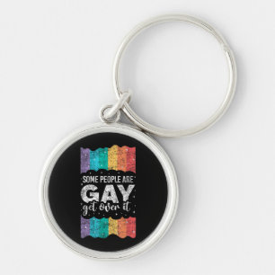 Porte-clés Fierté LGBT arc-en-ciel vintage Certaines personne