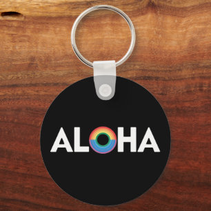 Porte-clés Fierté LGBTQ Aloha Rainbow Island Hawaii