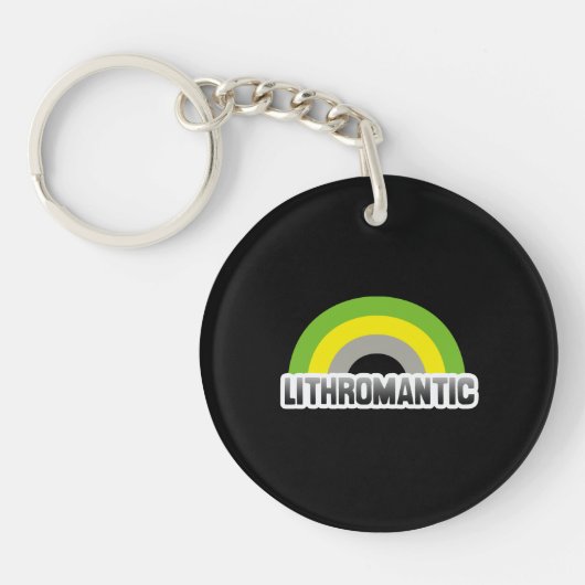 Porte-clés Fierté lithromantique (Devant)