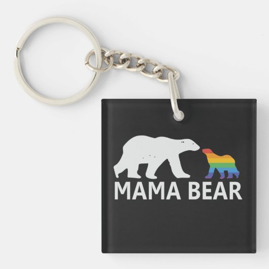 Porte-clés Fierté maman ours Fière maman Lgbt maman Ours (Devant)