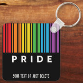Porte-clés Fierté personnalisable Code barre arc-en-ciel LGBT (Verso)