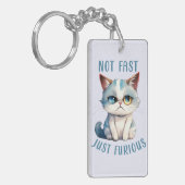 Porte-clés Fiery Feline Spirit - Sassy Angry Cat Design (Devant gauche)