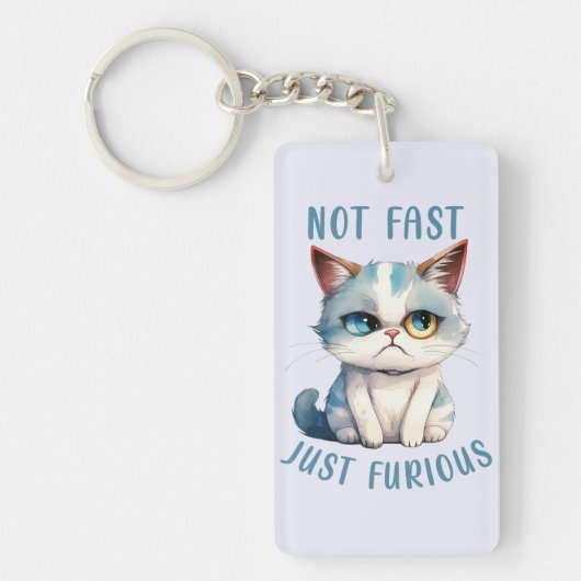 Porte-clés Fiery Feline Spirit - Sassy Angry Cat Design (Devant)