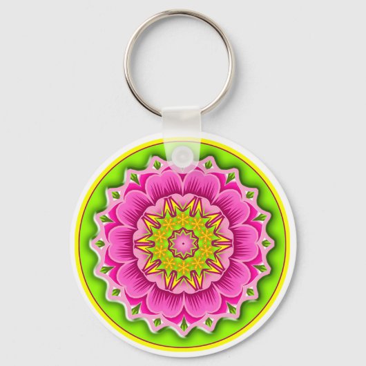 Porte-clés Fiesta Flower Round (Recto)
