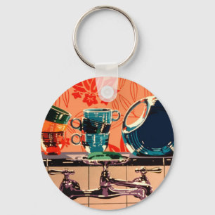 Porte-clés Fiestaware et l'évier de cuisine