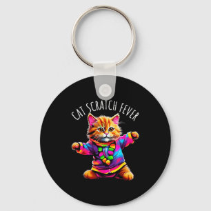 Porte-clés Fièvre des Griffures de Chat Drôle Mignon Coloré D