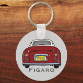 Porte-clés Figarations Jote Rouge Figaro Nom de voiture Monog (Recto)