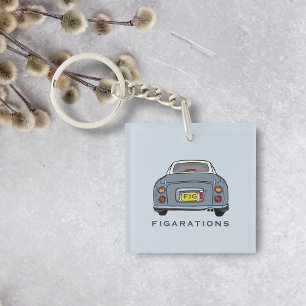 Porte-clés Figarations Lapis Grey Figaro Voiture Monogramme
