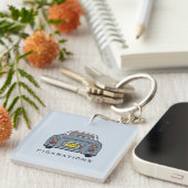 Porte-clés Figarations Lapis Gris Figaro Voiture Monogramme (Devant Droit)